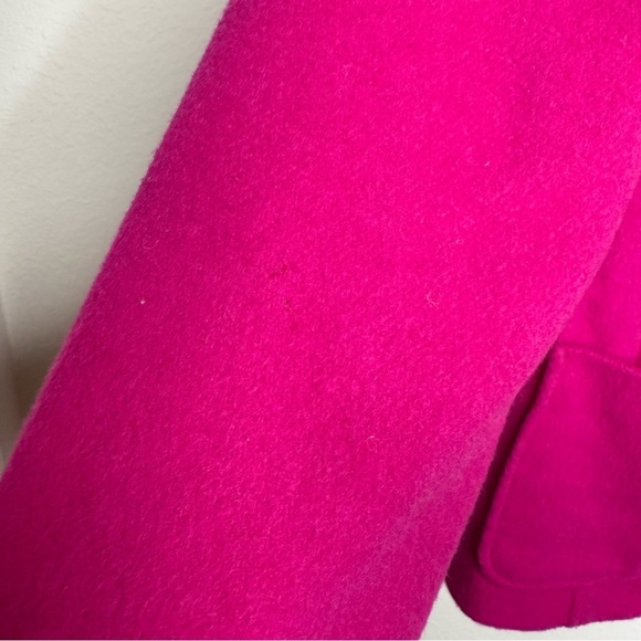 Totonko Vibrant Pink Wool Coat Size 8 Medium 20” PTP - Picture 5 of 15